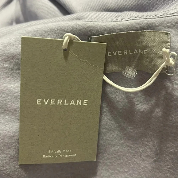 Everlane Side Slit The Oversized Fleece Hoodie Sz XXS - Picture 11 of 13